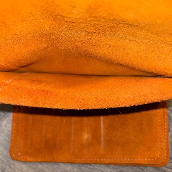 Genuine Leather Brasil Orange Pocket Style Snap Wallet - Picture 6 of 9
